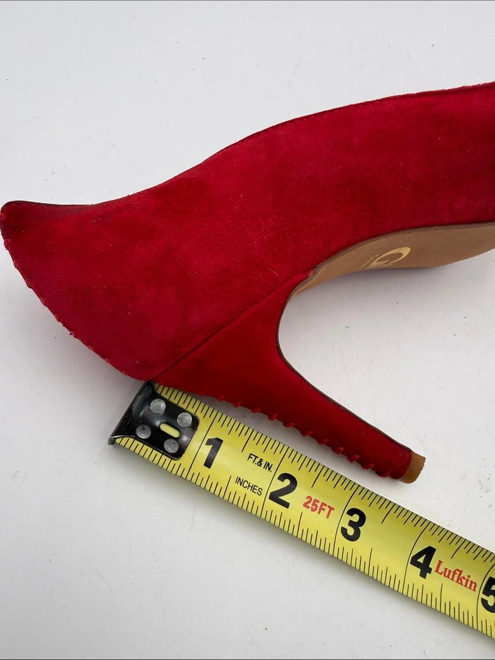 Gianni Bini Red Suede Pointed-Toe Pumps women 9M event casual party slip on Y2K